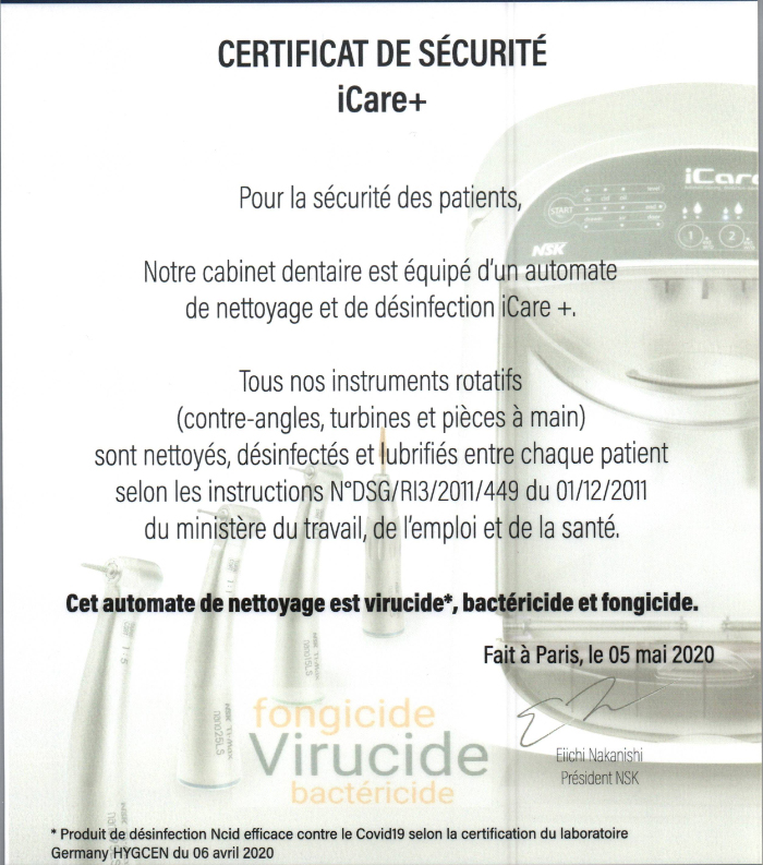 SCM Bellecour - Certificat de securité Icare+